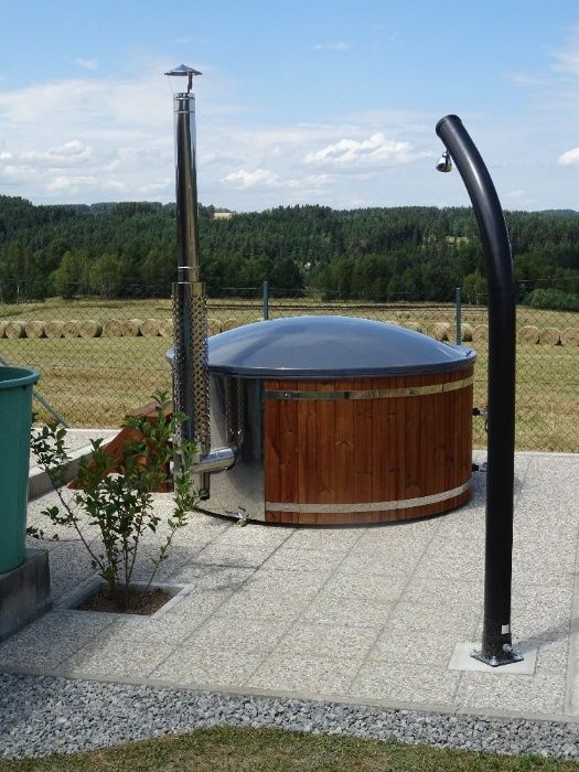 Balia Ogrodowa Bania Ruska Gorąca Beczka Kąpielowa Jacuzzi Led Spa