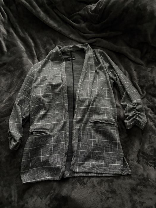 Піджак Reserved сірий в клітку, розмір 38, рукави 3/4