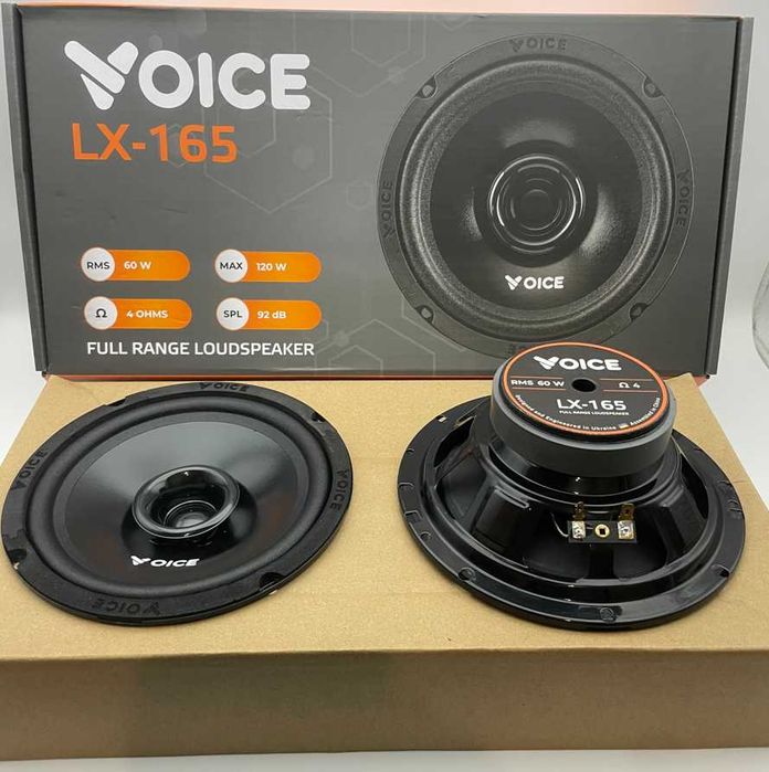 Динаміки в двері автоакустика voice lx 165мм 60 ват під магнітолу