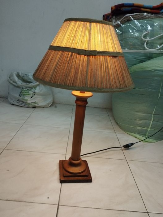 Candeeiros com abajur em tecido