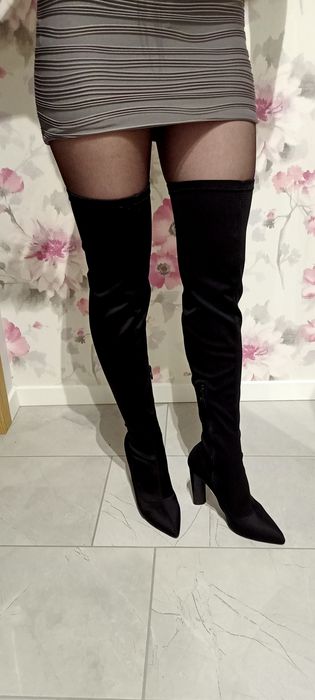 Wysokie kozaki za kolano 39 11cm