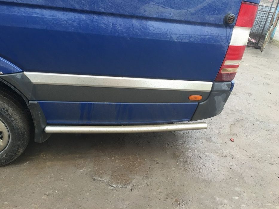 Mercedes Sprinter W906 2006-2018 рр. Бічні труби за заднім колесом (2 шт., нерж) ExtraLong база, 60мм