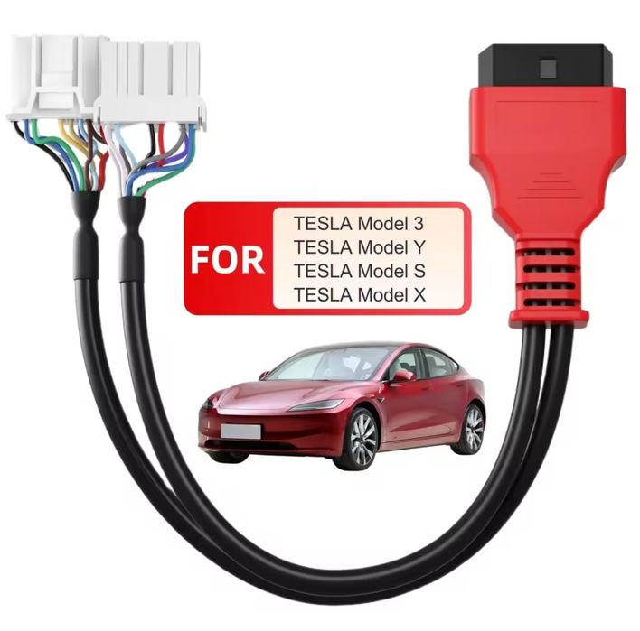 Cabo OBD Tesla 12+20 Pinos Máq. de Diagnóstico Autel, Launch, TopDon