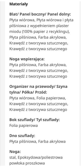 Ikea biurko Micke białe