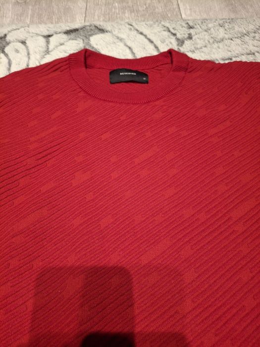 Sweter męski czerwony Reserved