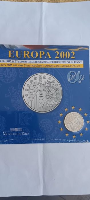 2 moedas de prata 900. França de 2002/03