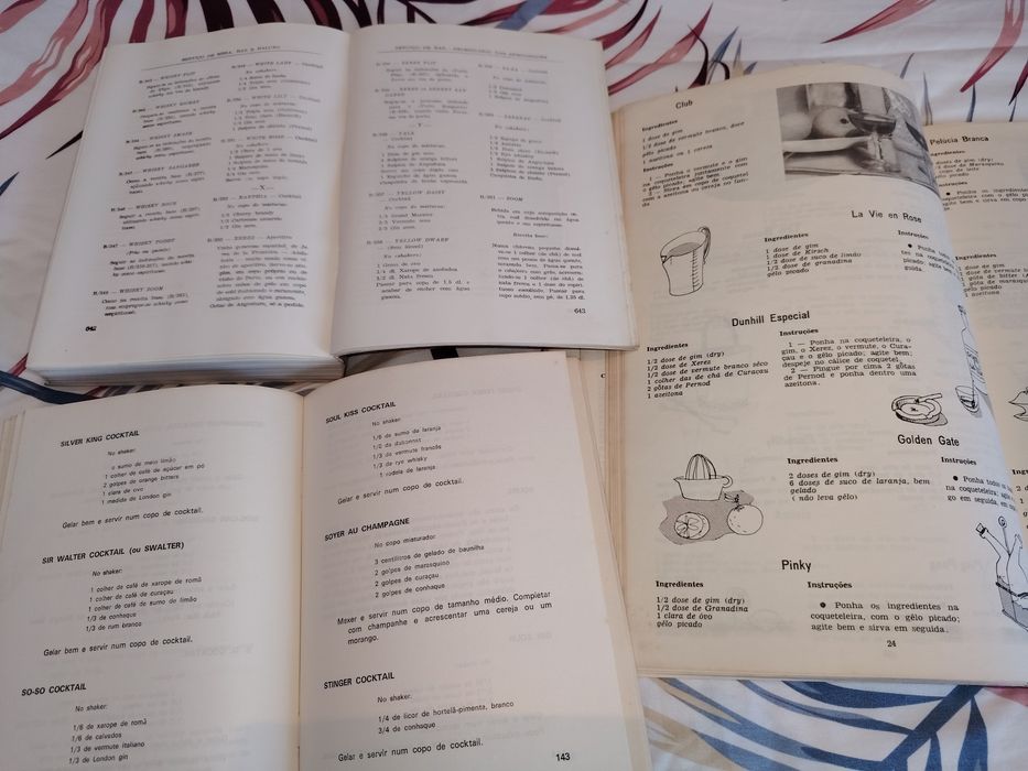 3 Livros de Receitas de Cocktails e outras Bebidas