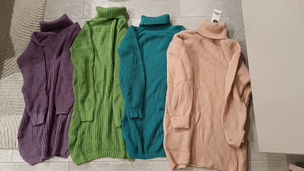 4 x sweterek tunika sukienka