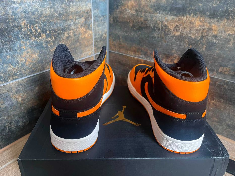 Air Jordan 1 Mid Black Orange Peel R. 44 / 28 cm NOWE 100% ORYGINAŁ