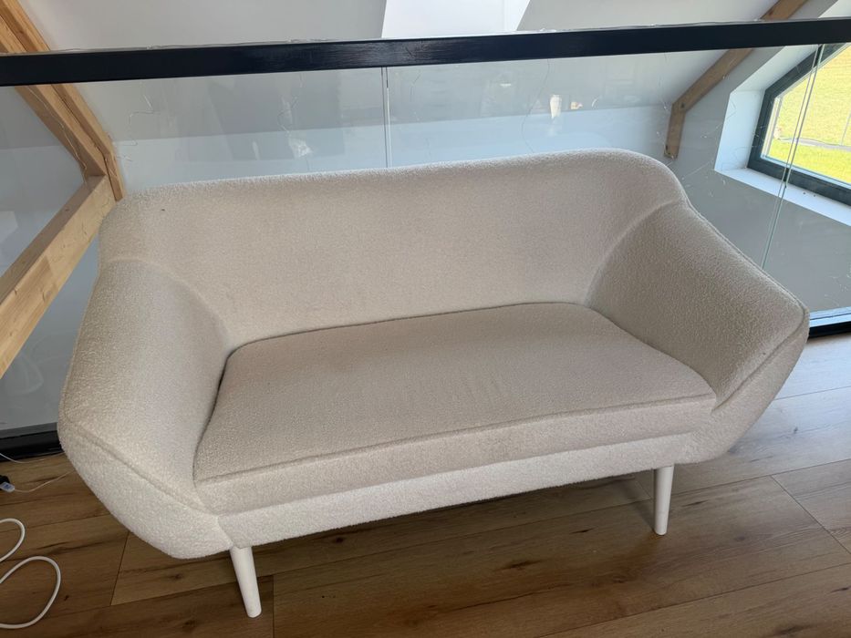 Sofa biała baranek