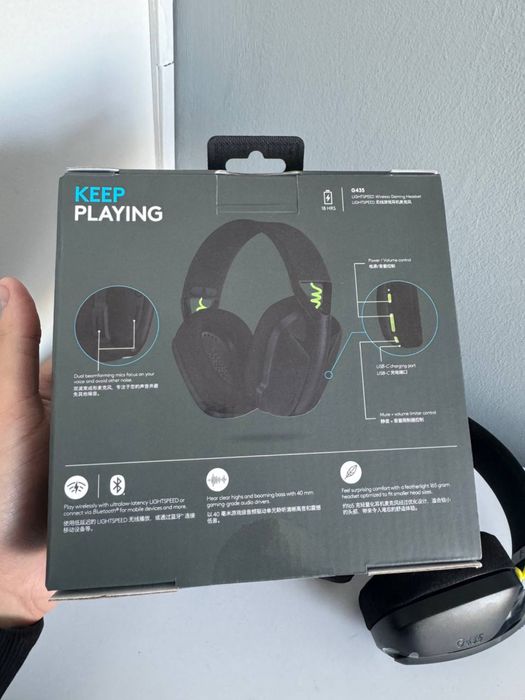 НОВІ навушники Logitech G435 Black геймерские наушники