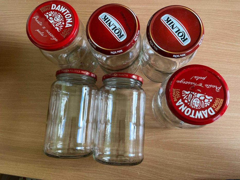 Słoiki na przetwory, ok. 1 litr, 6 sztuk