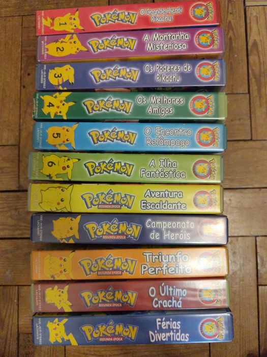 VHS Pokémon nas caixas originais