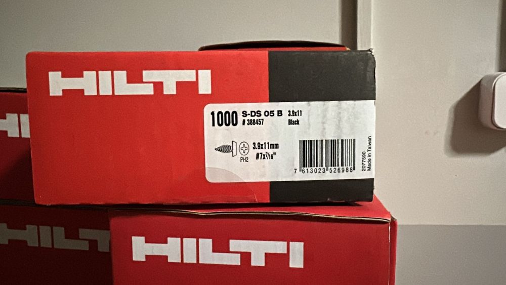 Wkręty, pchełki czarne Hilti 3,9 x 11