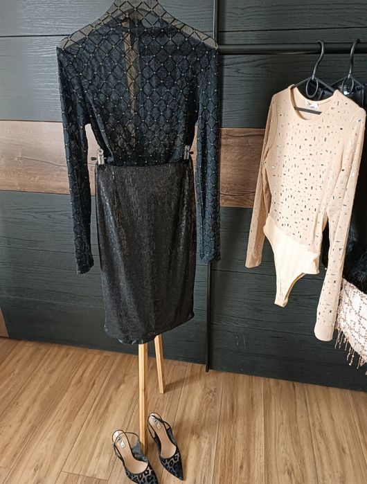 Spódnica cekinowa 36 S S/M cekiny midi