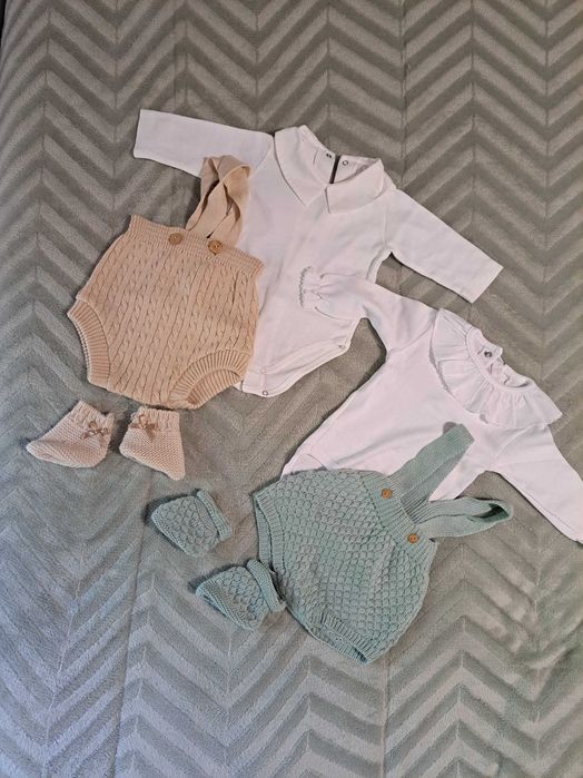 Lote 2 conjuntos tamanho 1 mês