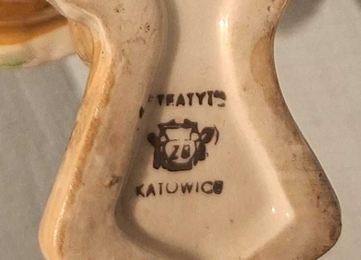 STEATYT Katowice. Figurka Donald. Stara Porcelanowa Lampka. PRL.