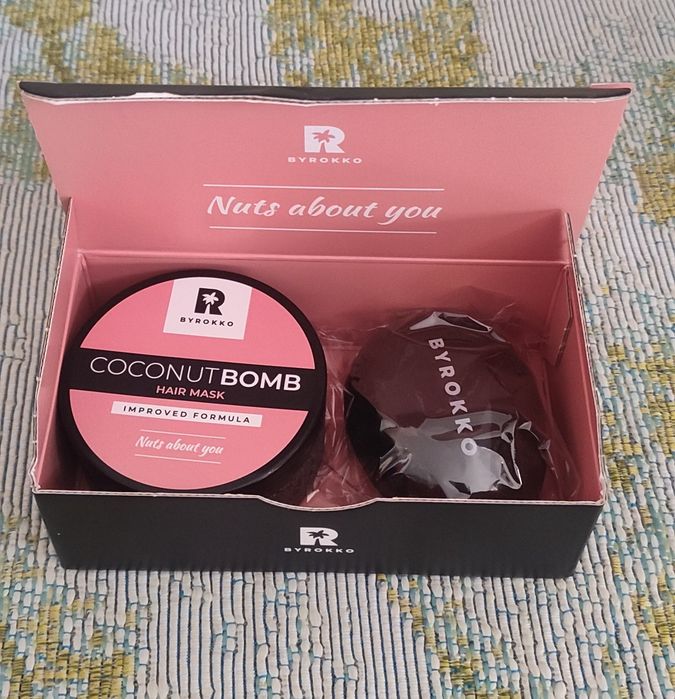 ORYGINALNY Nowy Byrokko Zestaw Coconut Bomb + Szczotka