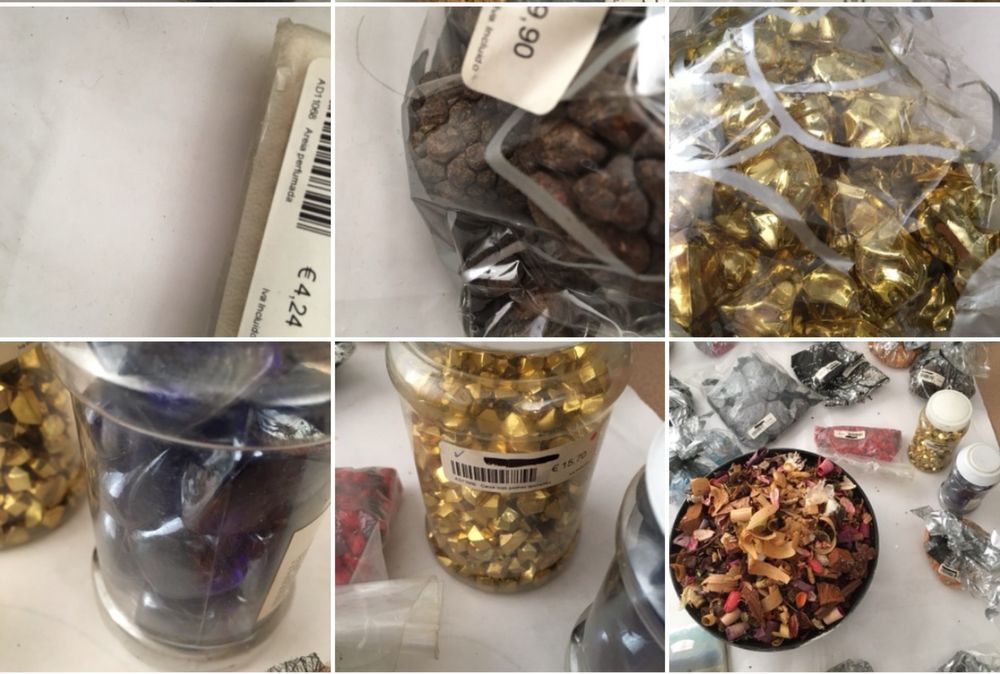 Lote Artigos decorativos conchas pedras petalas areia etc (decoração)