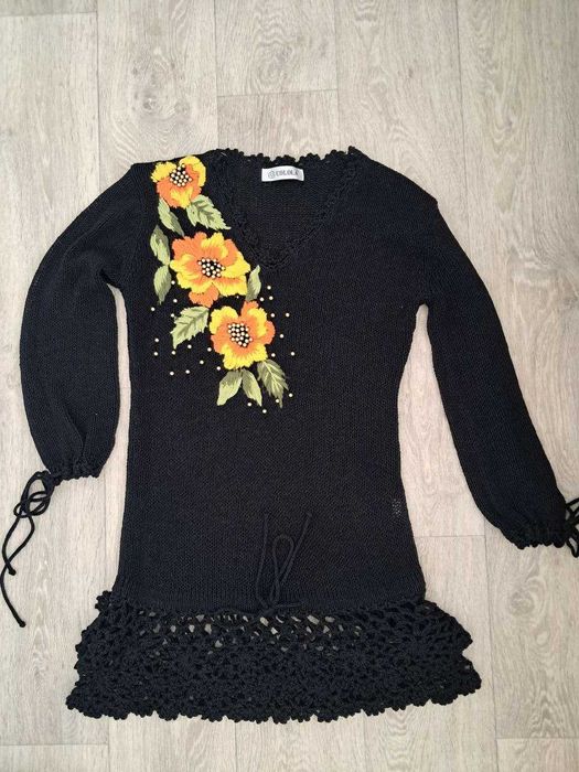 Сукня туніка вязана кардиган