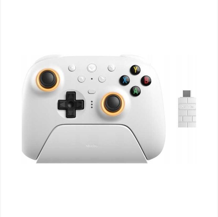 Pad bezprzewodowy 8BitDo Ultimate 2 Wireless 2.4GHz/ Biały/ PC/ Android/ Apple/ SteamOS/ Oryginalnie zapieczętowany/ Warto!