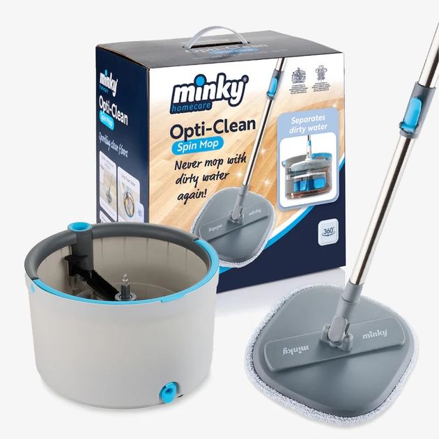 БУДЕ В НАЯВНОСТІ ЗА 10 ДНІВ! Швабра Minky Opti-Clean Spin Mop 360°