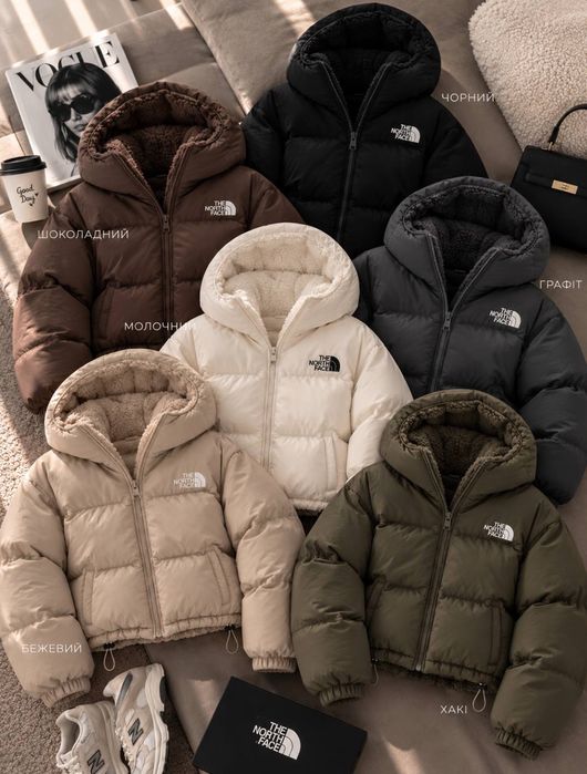 Жіноча зимова куртка на махрі TNF