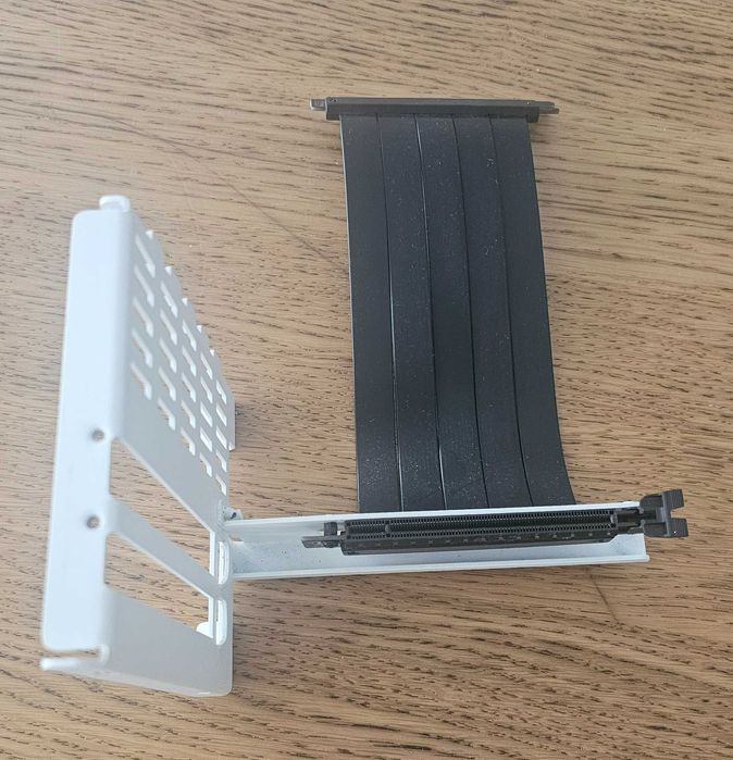 Suporte Vertical Branco PCIe 16x Geração 4.0 Grafica PC