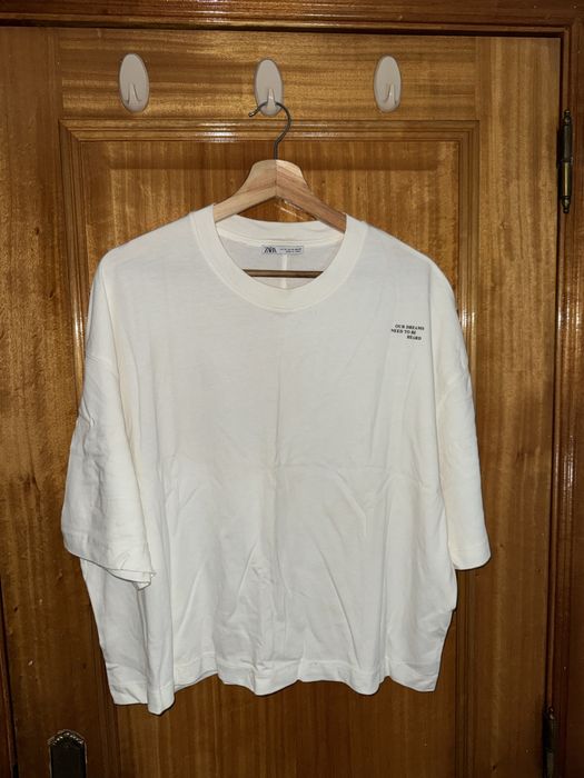 T-shirt cropped Zara MAN – Branca – Nova – XL