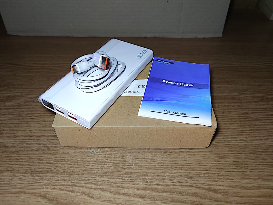 Power Bank 10000mAh GYX (20W PD/QC) + Кабель 60W Быстрая зарядка