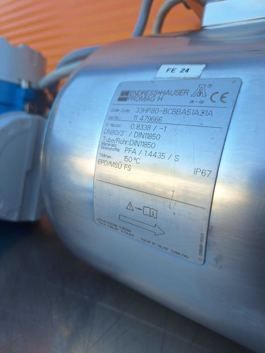 Przepływomierz Magnetyczny Endress Hauser Promag H 33 Higieniczny DN80