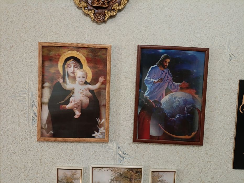 Квартина икона с бисера