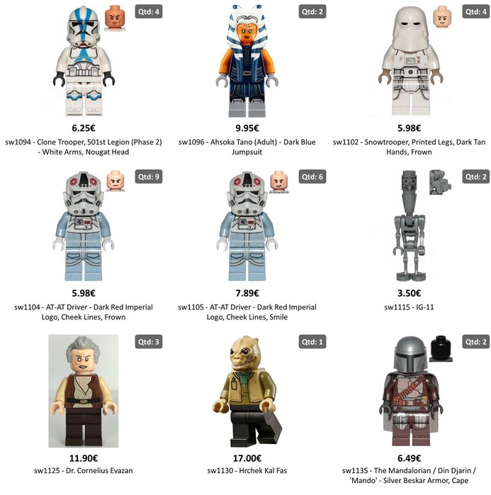 Minifiguras Lego Star Wars