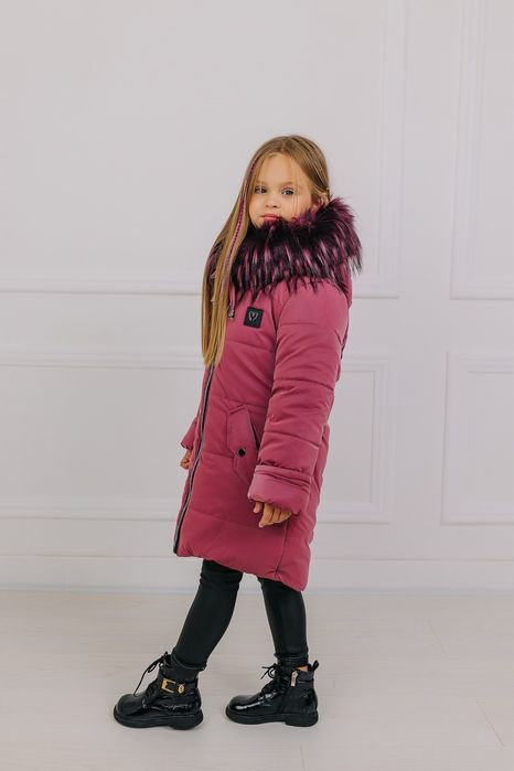 104-110-116-122-128–134,146,152,158 Зимова подовжена куртка пальто