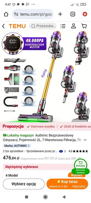 Różne odkurzacze powystawowe