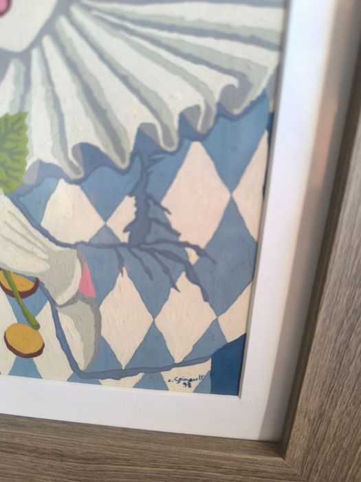 Quadro pintado de palhaço