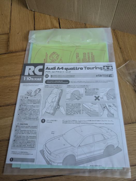 Karoseria RC tamiya Audi A4 B5 Quattro 1:10