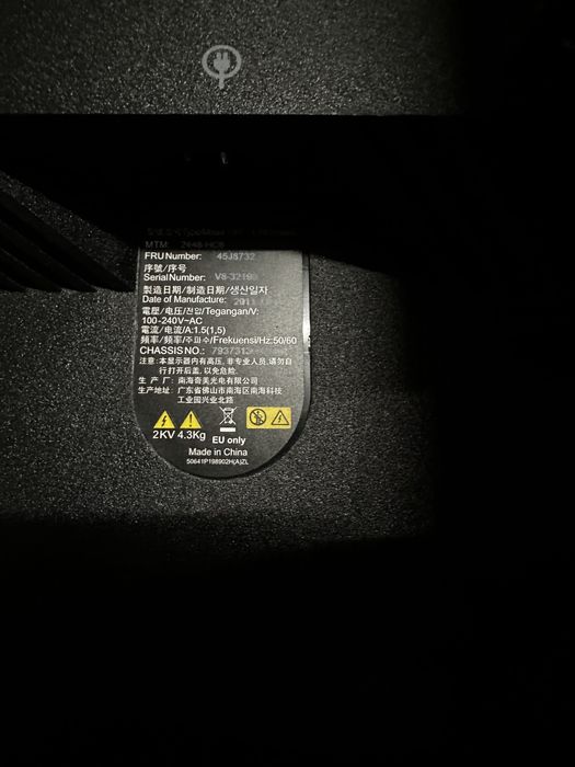 19-inch Lenovo ThinkVision L1951PWD 1440 x 900 LCD Monitor Preto