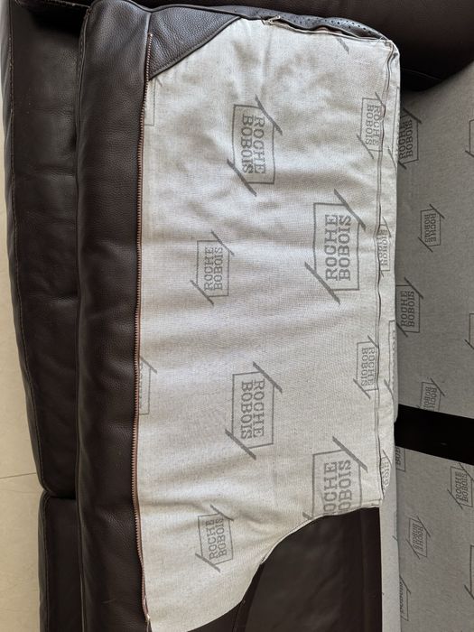 Sofá Roche Bobois Original em Pele – 3 Lugares – Castanho Chocolate