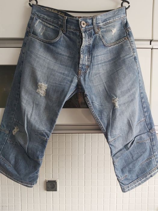 Szorty jeansowe męskie za kolano roz.L