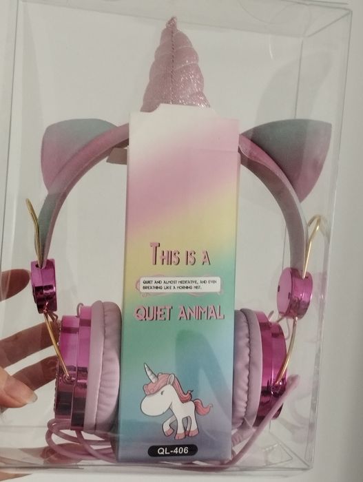 Słuchawki nauszne dla dzieci marki Quiet Animal, model QL-406, w styli