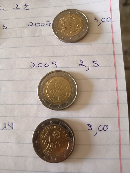 Moedas 2 € de Pirtugal para colecionadores