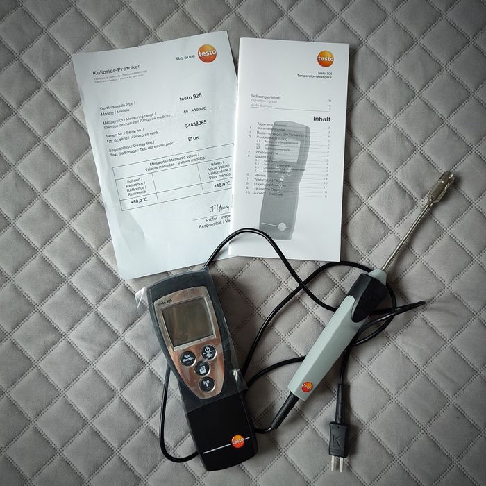 Termometr przemysłowy testo 925 z sondą, -50 do +1000 stopni