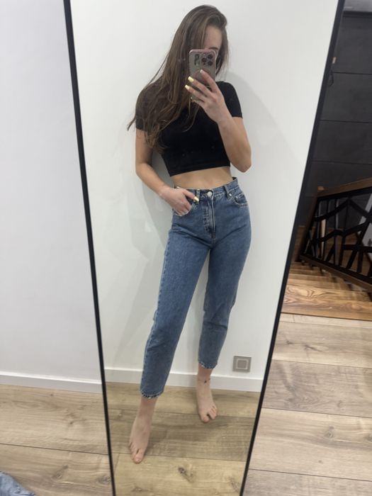 Spodnie jeansy dżisny wysoki stan Pull&Bear