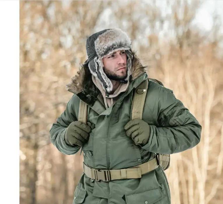 Зимова шапка вушанка Mil-Tec-чорна (12104602)