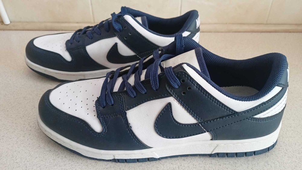 Buty  męskie Nike 43 biało-granatowe Dunk Low Sneakersy - Jak Nowe - gotowe do użytkowania !
