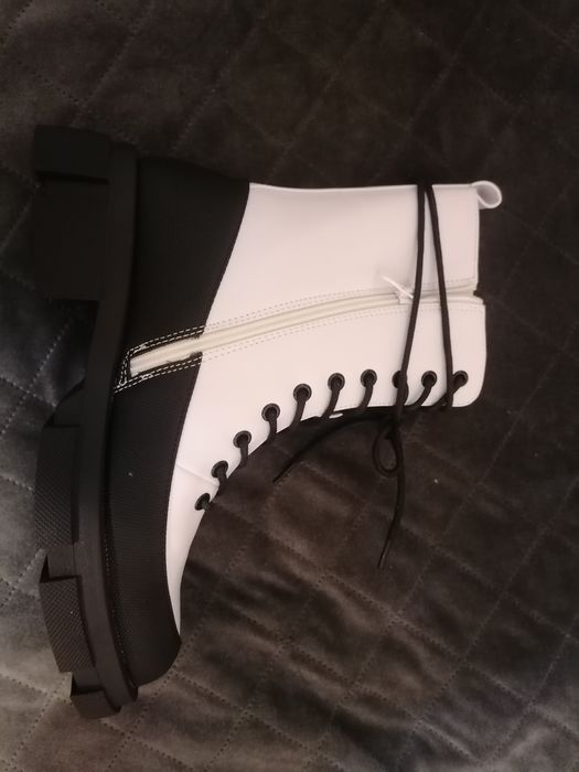 Workery ocieplane na zimę białe roz 40 Nowe