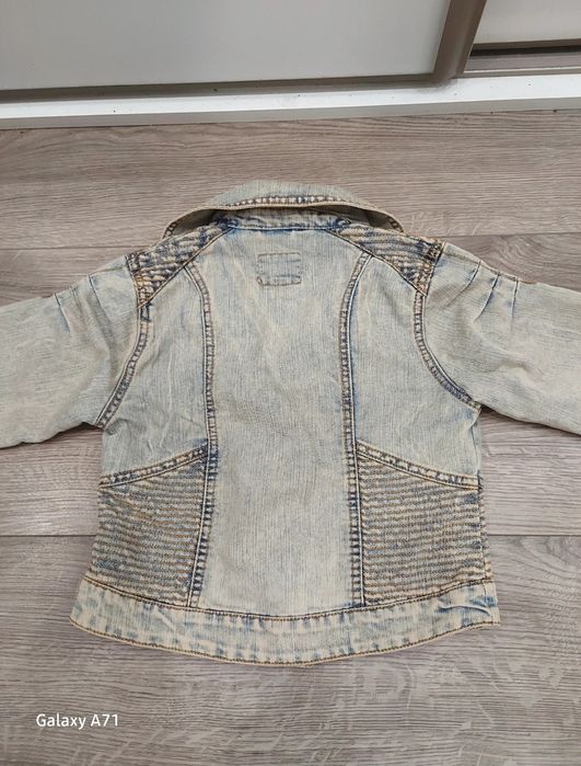Kurtka jeansowa katana typu ramoneska Next r.134/140 | wiosna lato