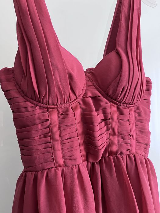 Malinowa sukienka H&M, r. 38