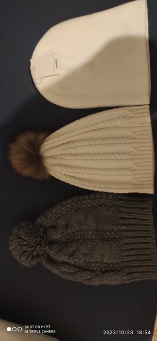 Czapki zimowe 3 sztuki